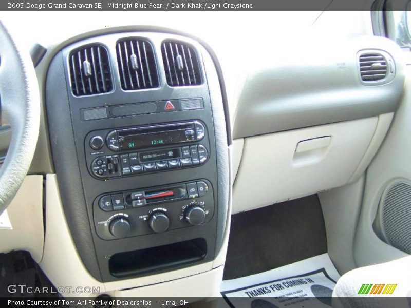 Midnight Blue Pearl / Dark Khaki/Light Graystone 2005 Dodge Grand Caravan SE