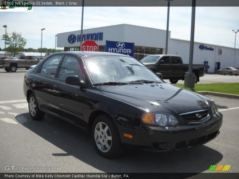 Black / Gray 2002 Kia Spectra GS Sedan
