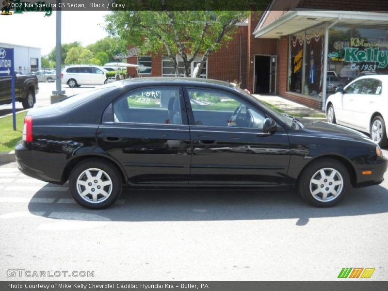 Black / Gray 2002 Kia Spectra GS Sedan