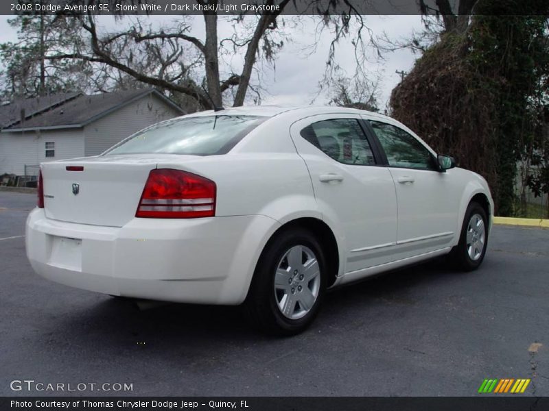 Stone White / Dark Khaki/Light Graystone 2008 Dodge Avenger SE
