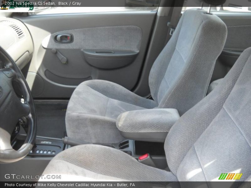 Black / Gray 2002 Kia Spectra GS Sedan