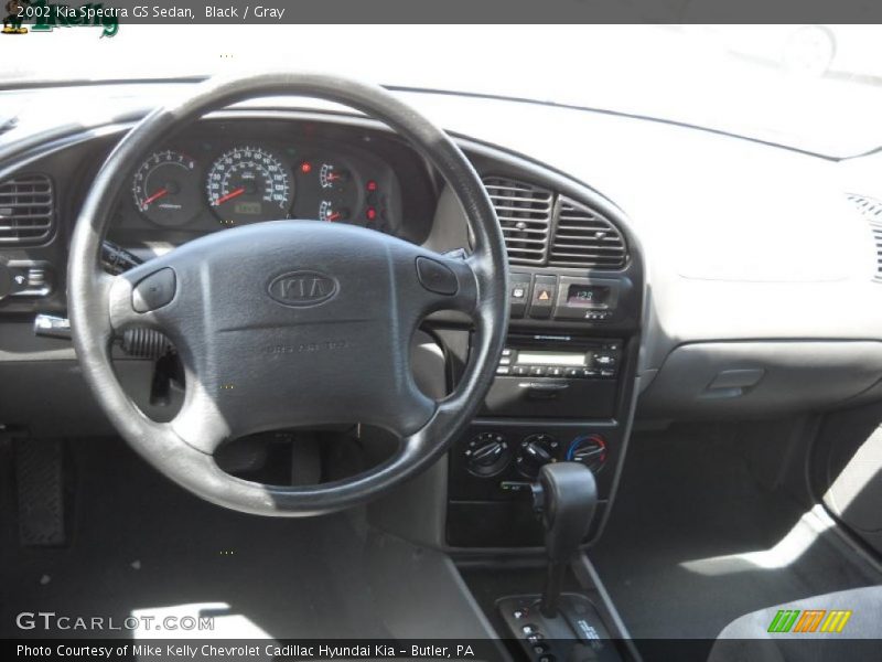 Black / Gray 2002 Kia Spectra GS Sedan