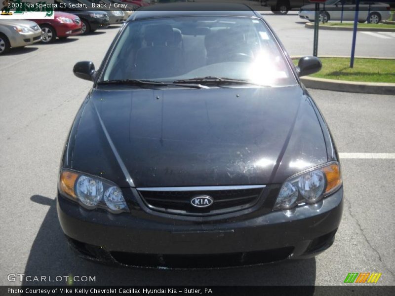 Black / Gray 2002 Kia Spectra GS Sedan