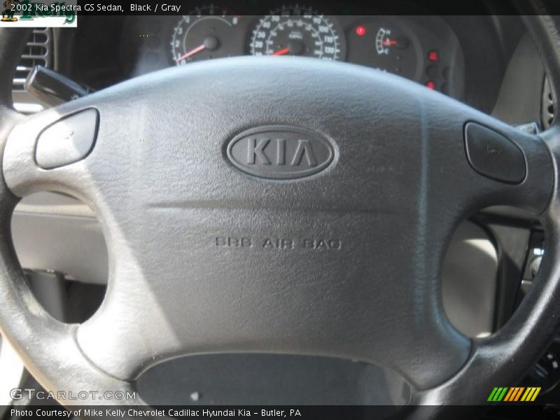 Black / Gray 2002 Kia Spectra GS Sedan