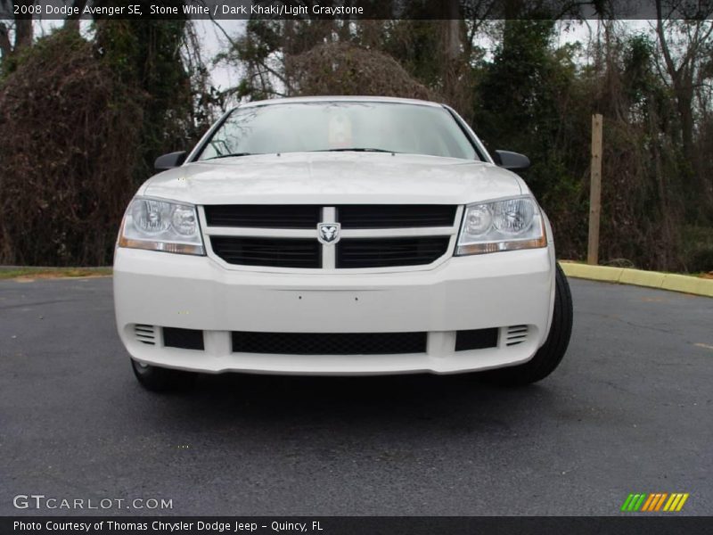 Stone White / Dark Khaki/Light Graystone 2008 Dodge Avenger SE