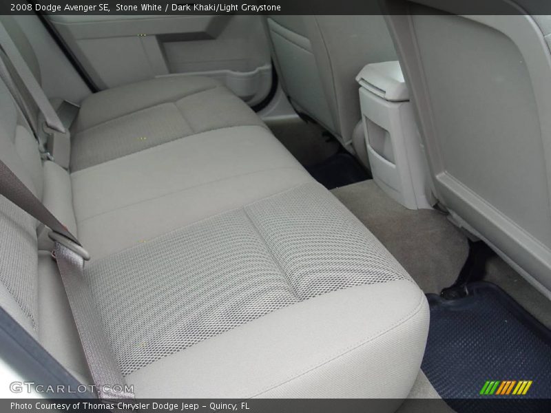 Stone White / Dark Khaki/Light Graystone 2008 Dodge Avenger SE