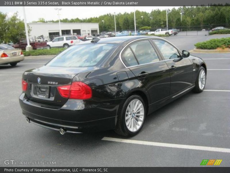 Black Sapphire Metallic / Gray Dakota Leather 2011 BMW 3 Series 335d Sedan