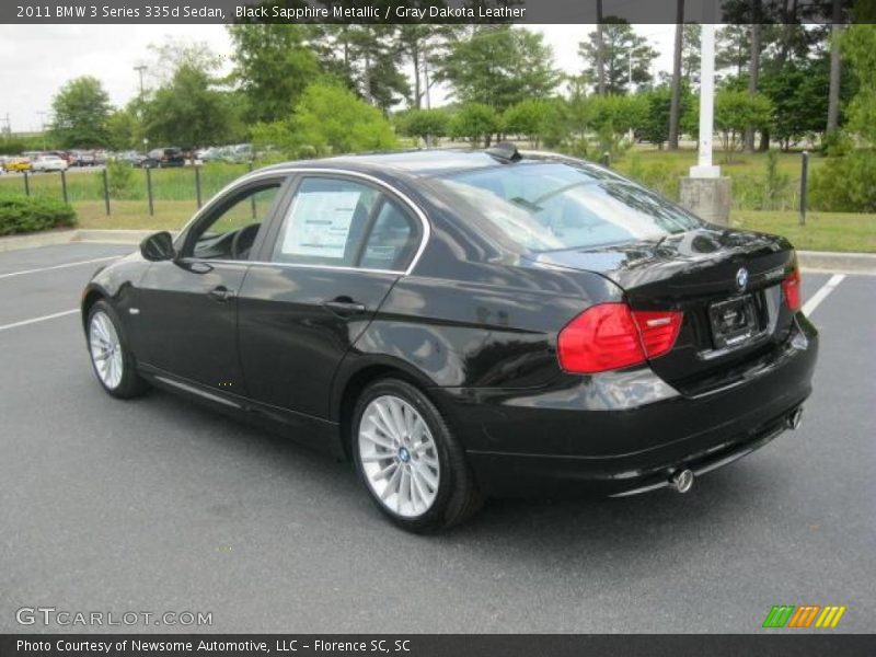 Black Sapphire Metallic / Gray Dakota Leather 2011 BMW 3 Series 335d Sedan