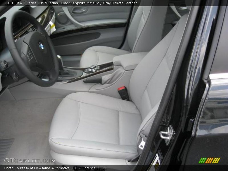 Black Sapphire Metallic / Gray Dakota Leather 2011 BMW 3 Series 335d Sedan