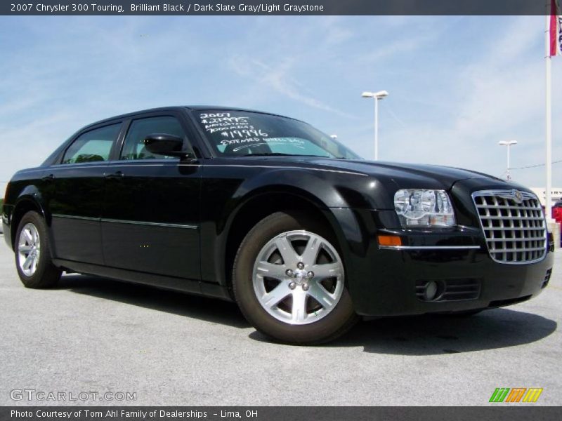 Brilliant Black / Dark Slate Gray/Light Graystone 2007 Chrysler 300 Touring