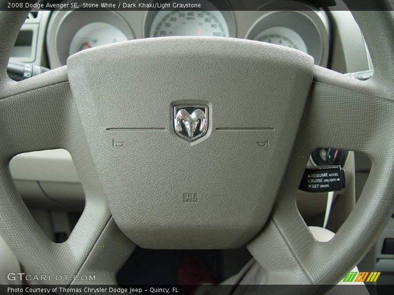 Stone White / Dark Khaki/Light Graystone 2008 Dodge Avenger SE