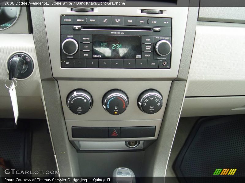Stone White / Dark Khaki/Light Graystone 2008 Dodge Avenger SE