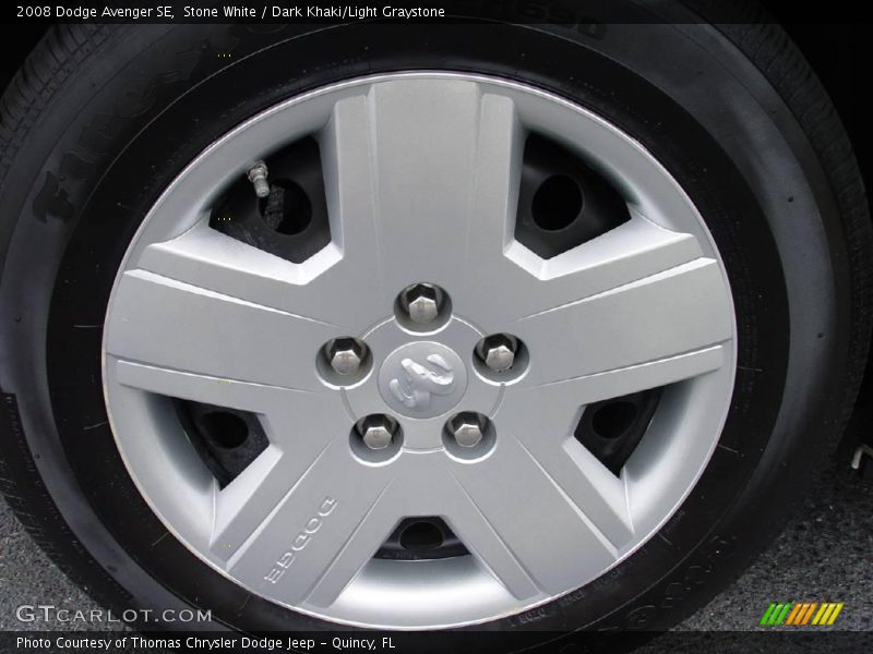 Stone White / Dark Khaki/Light Graystone 2008 Dodge Avenger SE