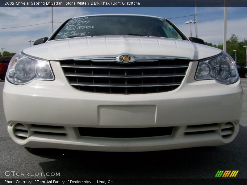 Stone White / Dark Khaki/Light Graystone 2009 Chrysler Sebring LX Sedan