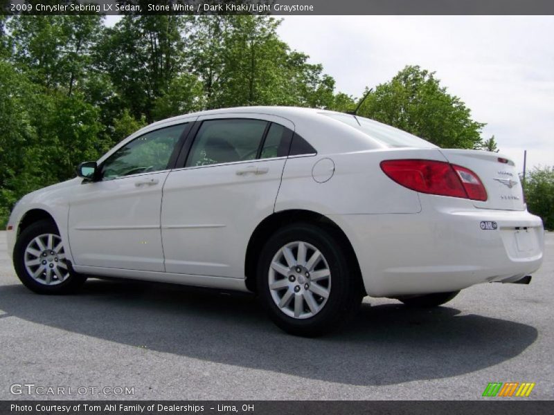 Stone White / Dark Khaki/Light Graystone 2009 Chrysler Sebring LX Sedan