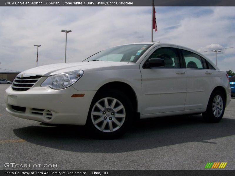 Stone White / Dark Khaki/Light Graystone 2009 Chrysler Sebring LX Sedan