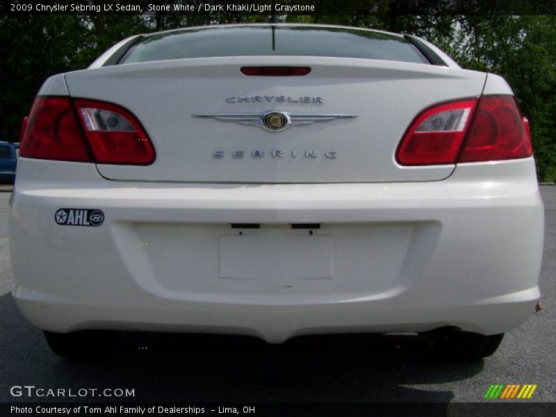 Stone White / Dark Khaki/Light Graystone 2009 Chrysler Sebring LX Sedan