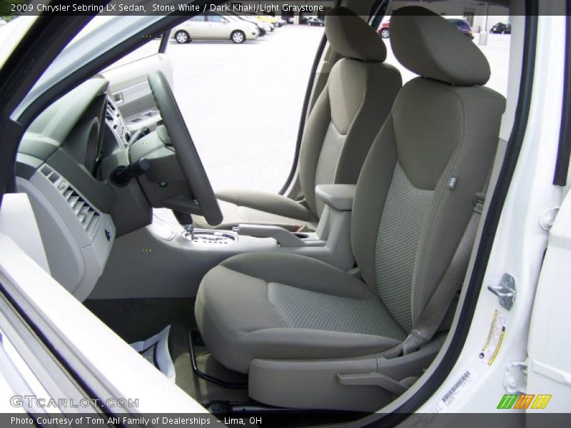 Stone White / Dark Khaki/Light Graystone 2009 Chrysler Sebring LX Sedan
