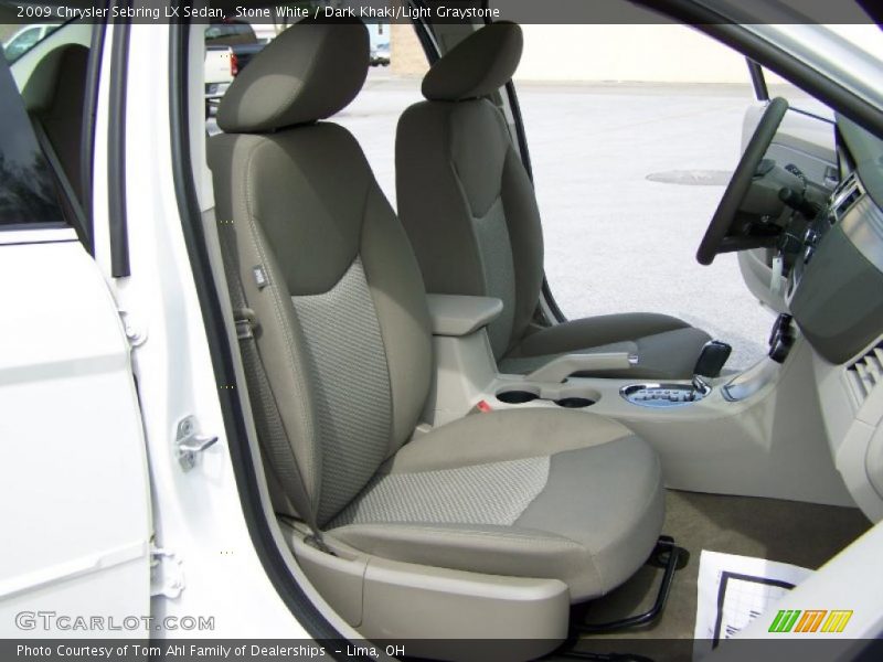 Stone White / Dark Khaki/Light Graystone 2009 Chrysler Sebring LX Sedan