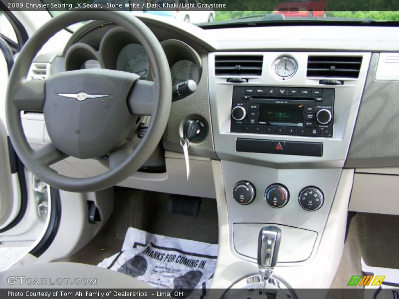 Stone White / Dark Khaki/Light Graystone 2009 Chrysler Sebring LX Sedan