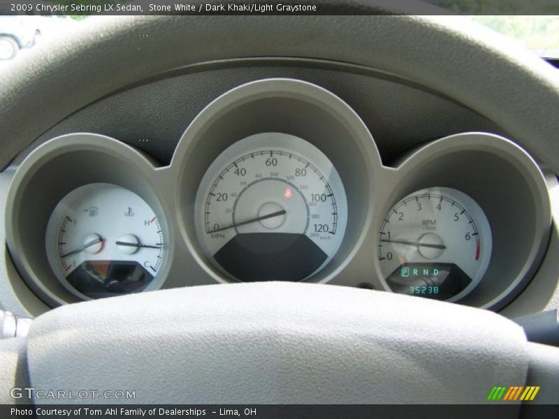 Stone White / Dark Khaki/Light Graystone 2009 Chrysler Sebring LX Sedan