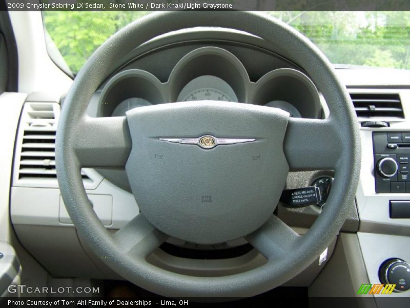 Stone White / Dark Khaki/Light Graystone 2009 Chrysler Sebring LX Sedan