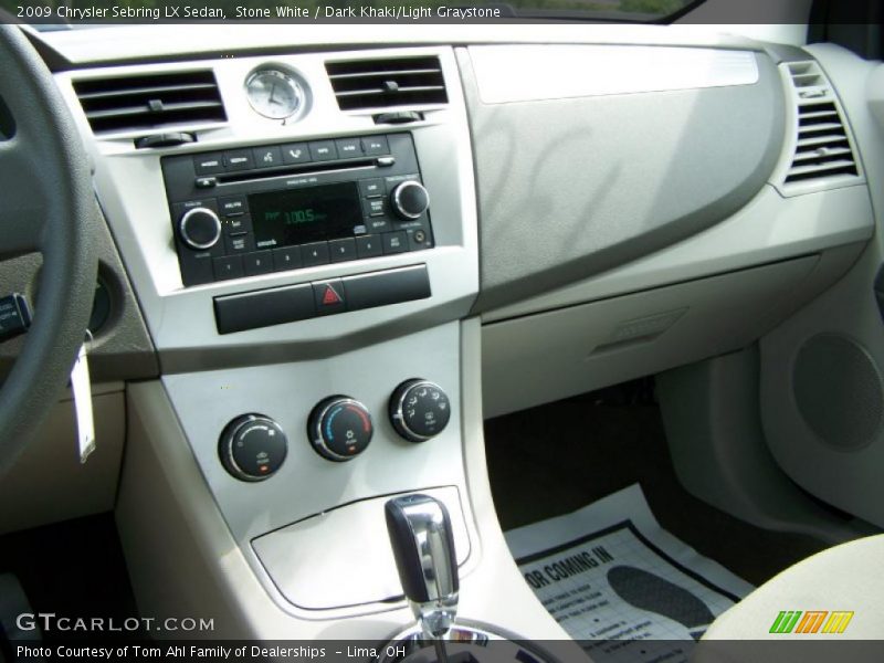 Stone White / Dark Khaki/Light Graystone 2009 Chrysler Sebring LX Sedan