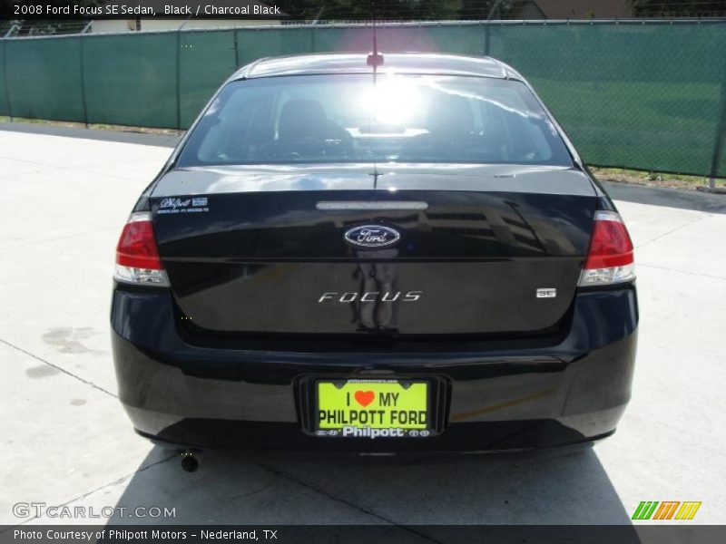 Black / Charcoal Black 2008 Ford Focus SE Sedan