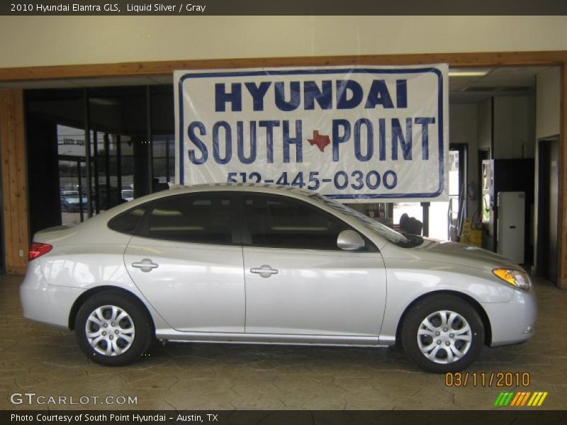 Liquid Silver / Gray 2010 Hyundai Elantra GLS