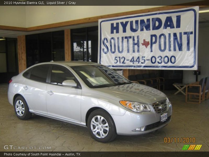Liquid Silver / Gray 2010 Hyundai Elantra GLS