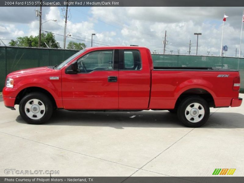 Bright Red / Medium/Dark Flint 2004 Ford F150 STX SuperCab