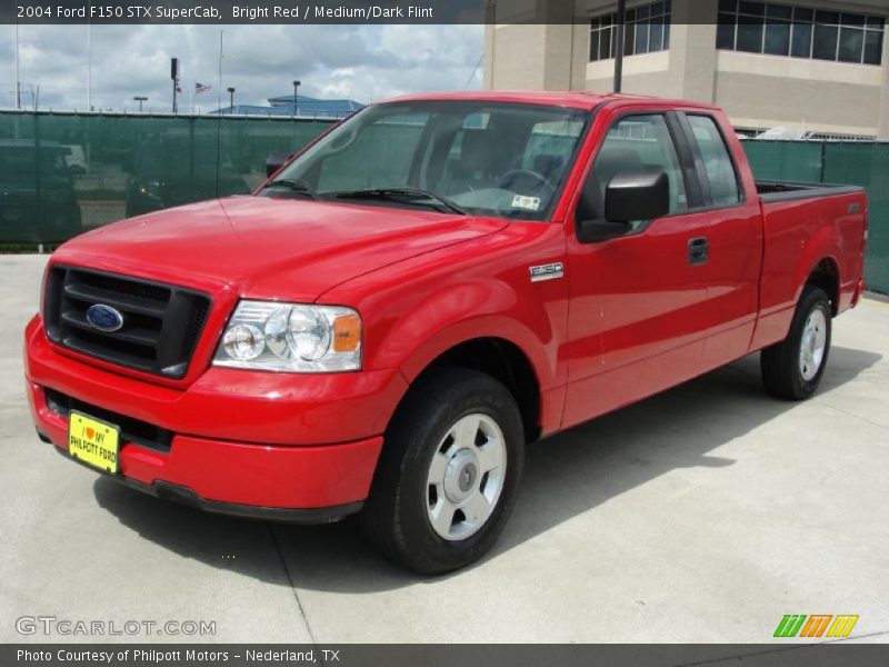 Bright Red / Medium/Dark Flint 2004 Ford F150 STX SuperCab