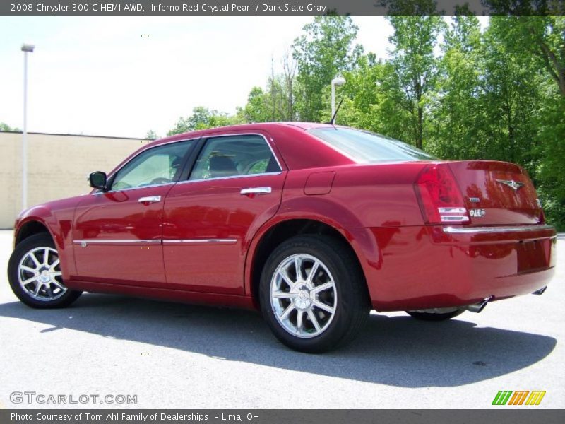 Inferno Red Crystal Pearl / Dark Slate Gray 2008 Chrysler 300 C HEMI AWD