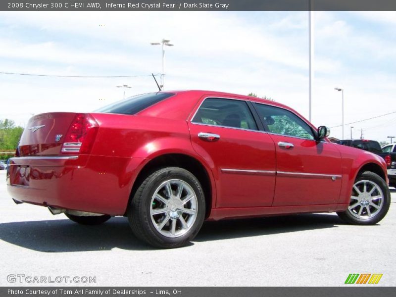 Inferno Red Crystal Pearl / Dark Slate Gray 2008 Chrysler 300 C HEMI AWD