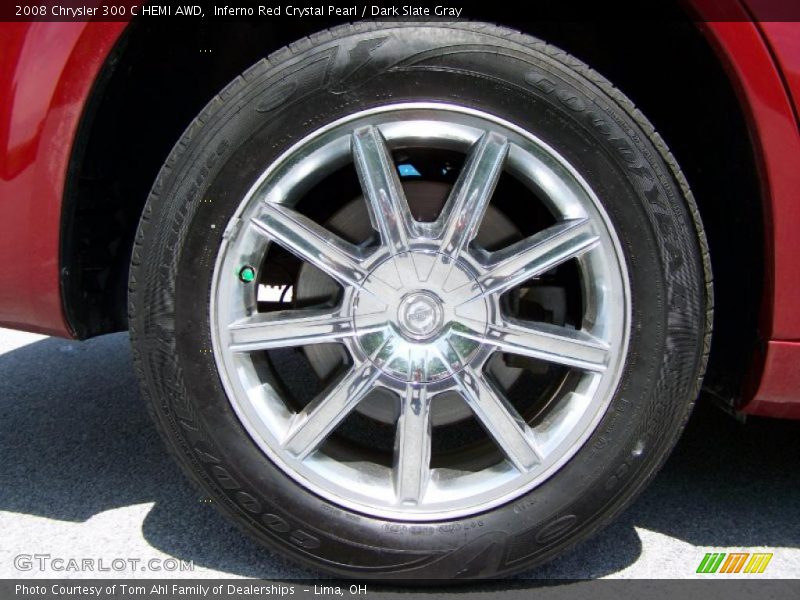 Inferno Red Crystal Pearl / Dark Slate Gray 2008 Chrysler 300 C HEMI AWD
