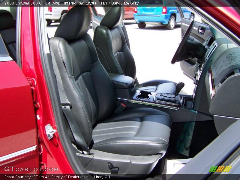 Inferno Red Crystal Pearl / Dark Slate Gray 2008 Chrysler 300 C HEMI AWD