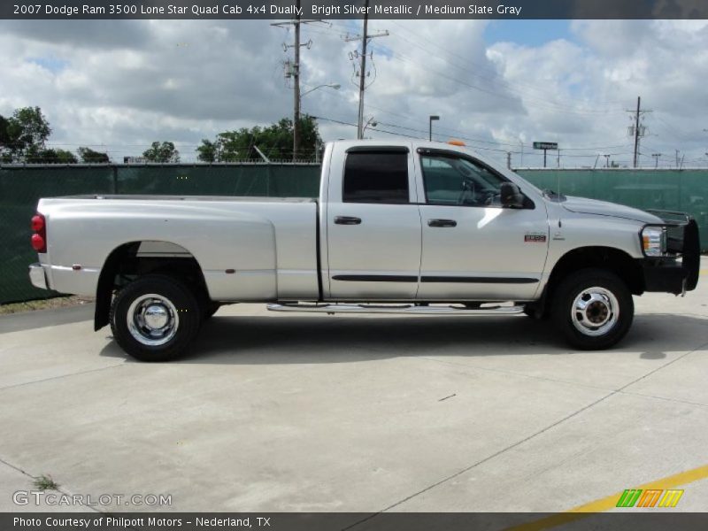 Bright Silver Metallic / Medium Slate Gray 2007 Dodge Ram 3500 Lone Star Quad Cab 4x4 Dually