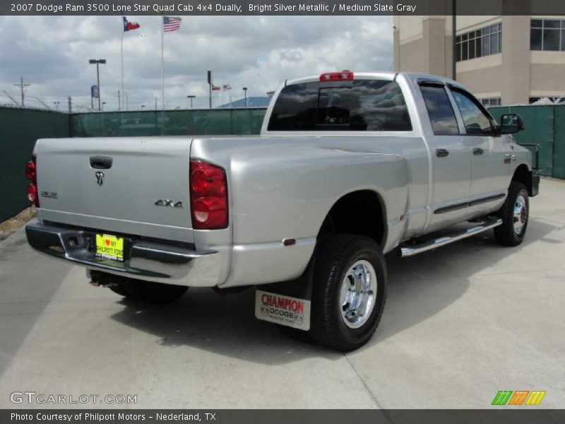 Bright Silver Metallic / Medium Slate Gray 2007 Dodge Ram 3500 Lone Star Quad Cab 4x4 Dually