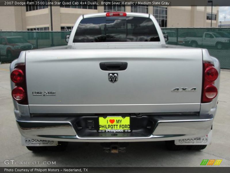 Bright Silver Metallic / Medium Slate Gray 2007 Dodge Ram 3500 Lone Star Quad Cab 4x4 Dually