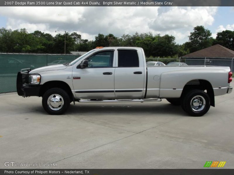 Bright Silver Metallic / Medium Slate Gray 2007 Dodge Ram 3500 Lone Star Quad Cab 4x4 Dually