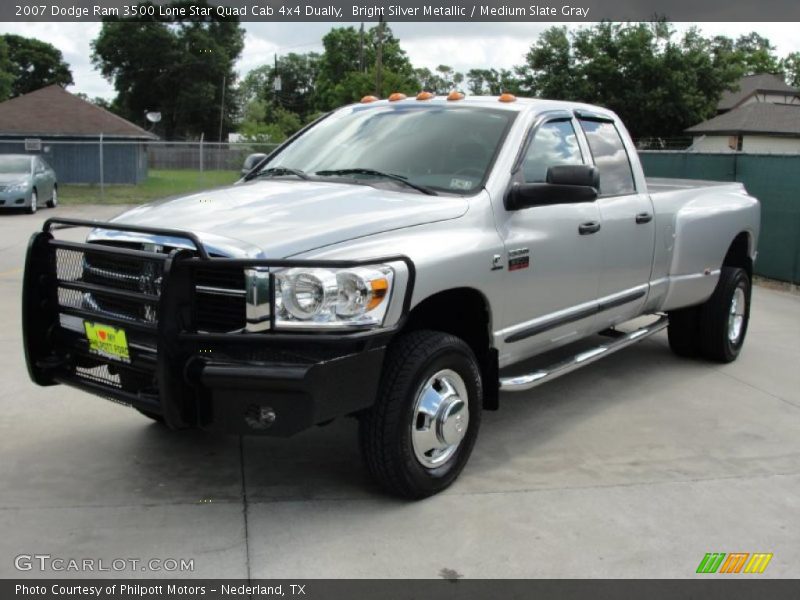 Bright Silver Metallic / Medium Slate Gray 2007 Dodge Ram 3500 Lone Star Quad Cab 4x4 Dually