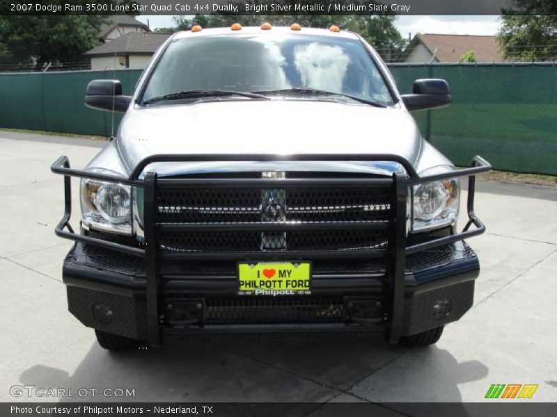 Bright Silver Metallic / Medium Slate Gray 2007 Dodge Ram 3500 Lone Star Quad Cab 4x4 Dually