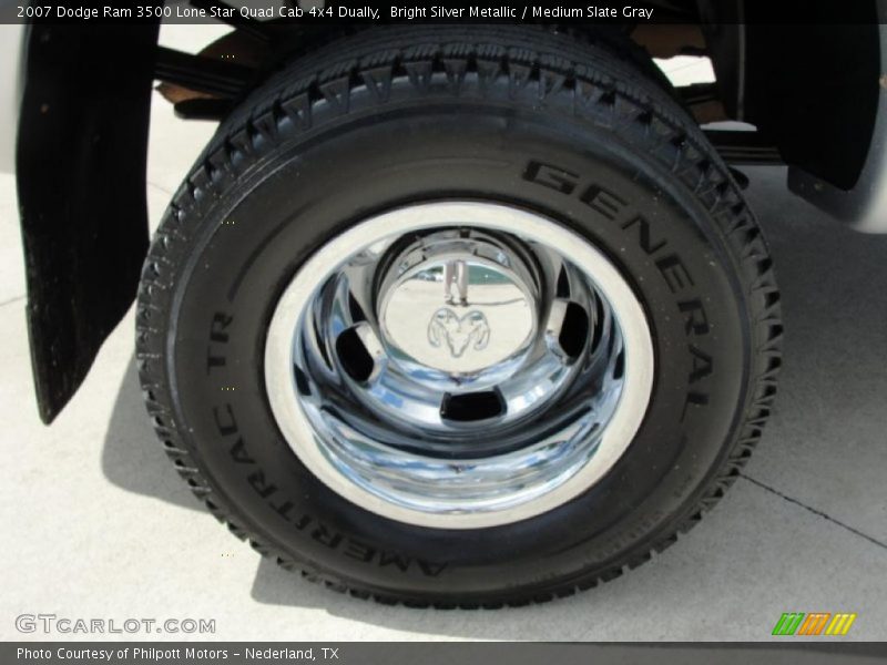Bright Silver Metallic / Medium Slate Gray 2007 Dodge Ram 3500 Lone Star Quad Cab 4x4 Dually