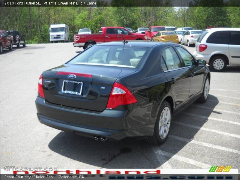 Atlantis Green Metallic / Camel 2010 Ford Fusion SE