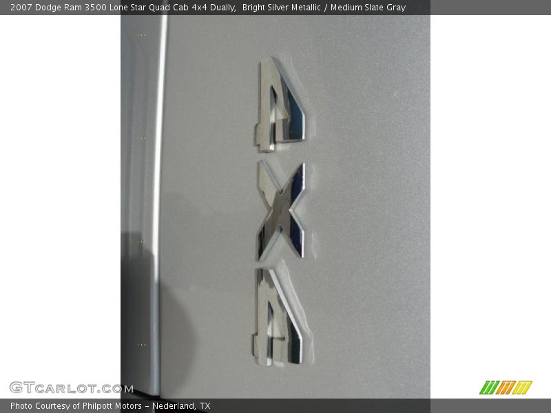 Bright Silver Metallic / Medium Slate Gray 2007 Dodge Ram 3500 Lone Star Quad Cab 4x4 Dually