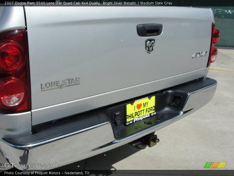 Bright Silver Metallic / Medium Slate Gray 2007 Dodge Ram 3500 Lone Star Quad Cab 4x4 Dually