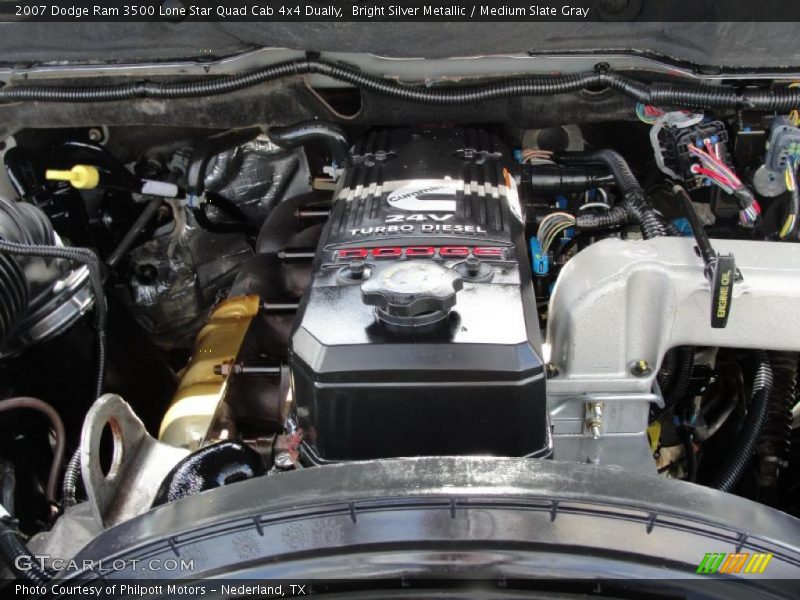 Bright Silver Metallic / Medium Slate Gray 2007 Dodge Ram 3500 Lone Star Quad Cab 4x4 Dually