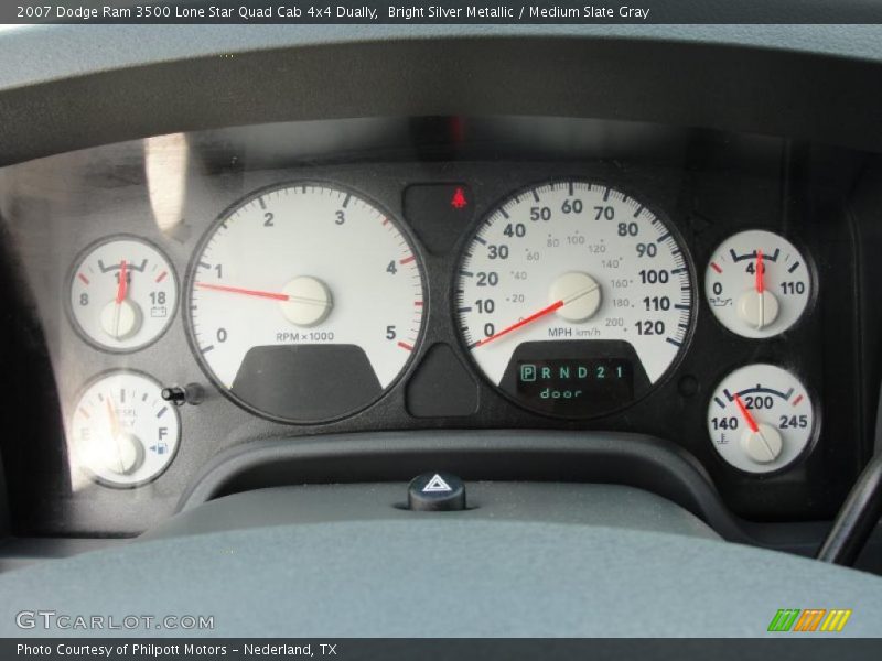 Bright Silver Metallic / Medium Slate Gray 2007 Dodge Ram 3500 Lone Star Quad Cab 4x4 Dually