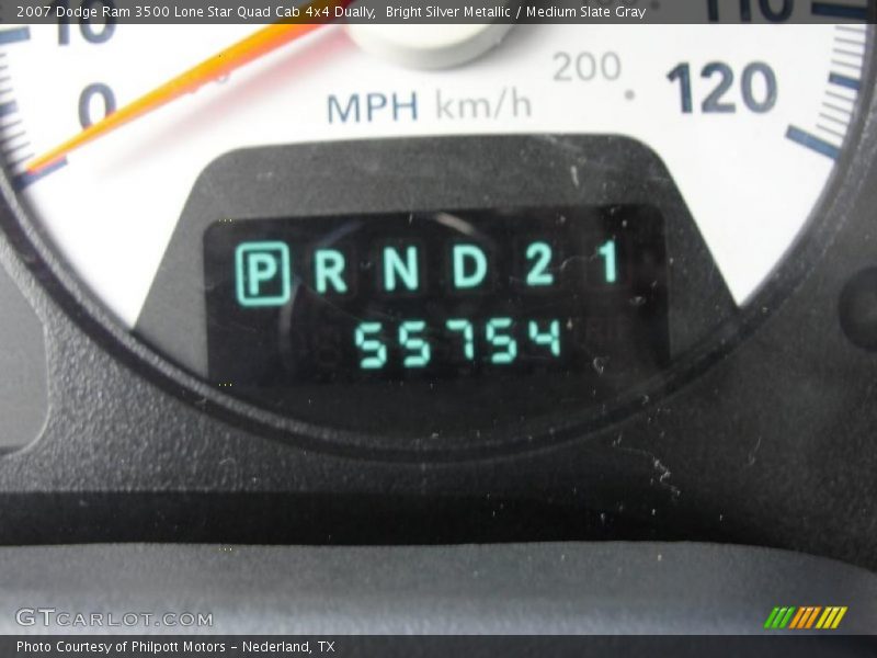 Bright Silver Metallic / Medium Slate Gray 2007 Dodge Ram 3500 Lone Star Quad Cab 4x4 Dually