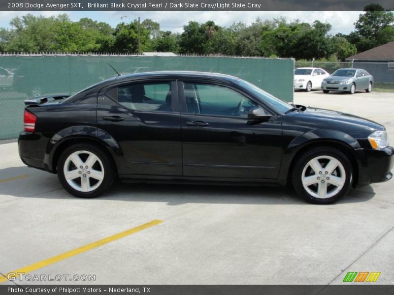 Brilliant Black Crystal Pearl / Dark Slate Gray/Light Slate Gray 2008 Dodge Avenger SXT